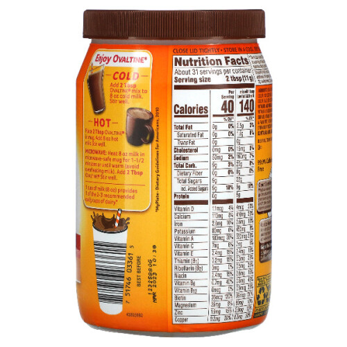 Ovaltine, Chocolate Malt Mix, 12 oz (340 g) 2