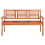 VidaXL vidaXL Solid Eucalyptus Wood 3-Seater Garden Bench 150cm Outdoor Furniture 2