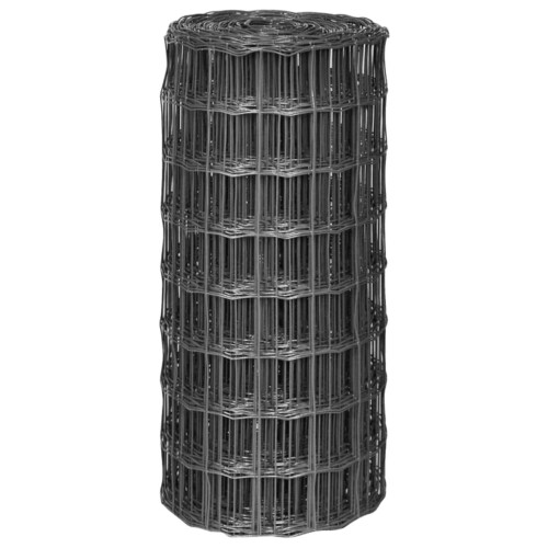 VidaXL vidaXL Eurozaun Stahl 25 x 0,8 m Grau 1