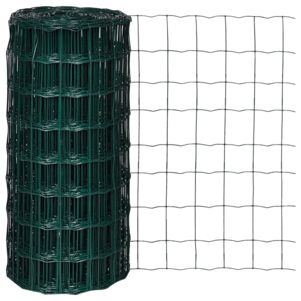 vidaXL Euro Fence 25x0.8m with Mesh Garden Farm Panel Screen Barrier Enclosure