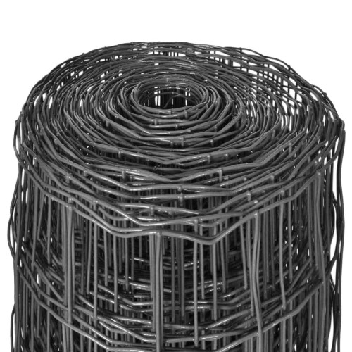 VidaXL vidaXL Eurozaun Stahl 25 x 0,8 m Grau 2