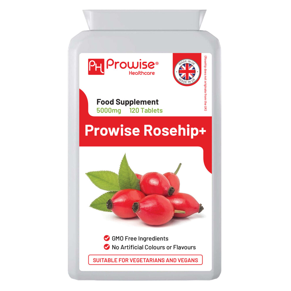 Rosehip 120 Tablets - 5000mg per Tablet, UK Made