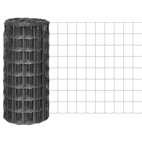 VidaXL vidaXL Eurozaun Stahl 25 x 0,8 m Grau