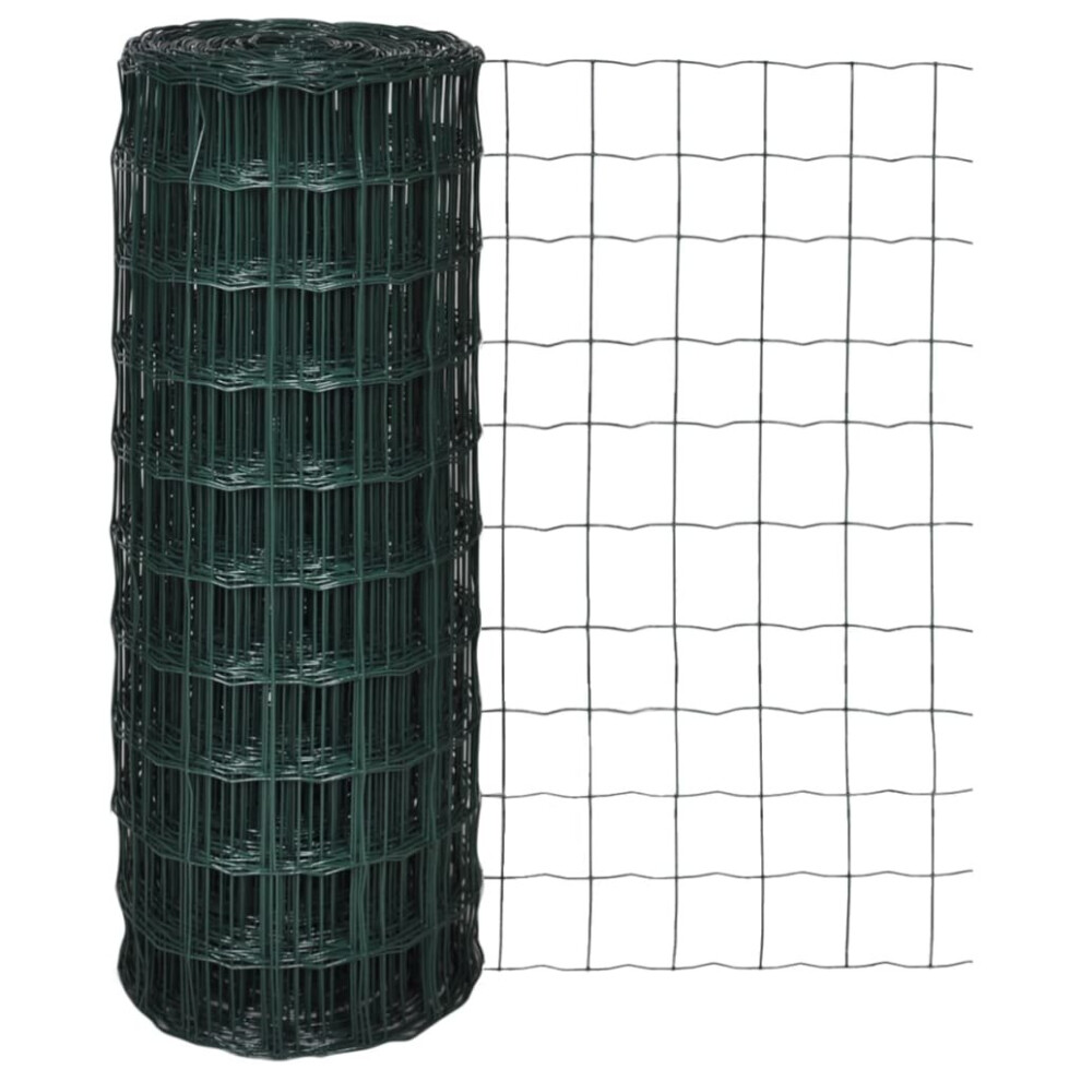 vidaXL Euro Fence 25x1.0m with 100x100mm Garden Mesh Panel Screen Barrier