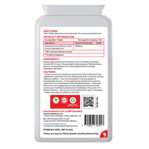 Rosehip 120 Tablets - 5000mg per Tablet, UK Made 1