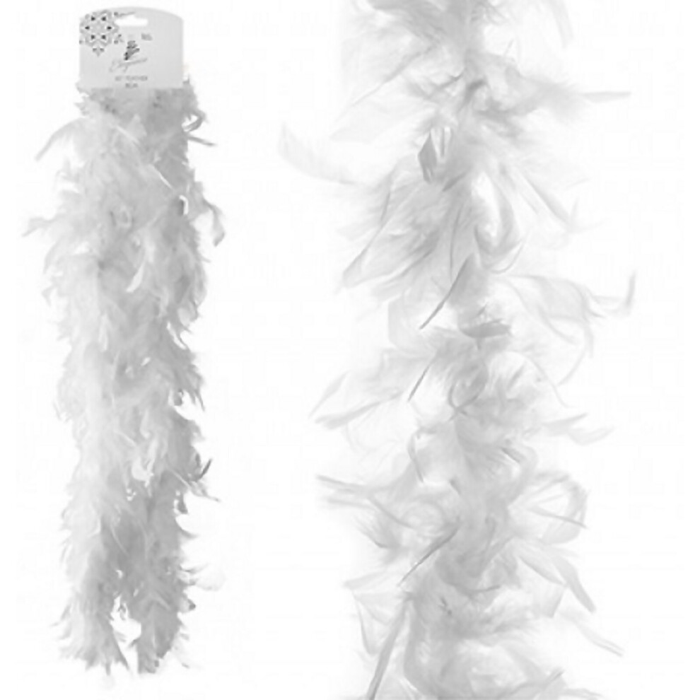 (White) ASAB Feather Boa 150cm Hen Party Fancy Dress