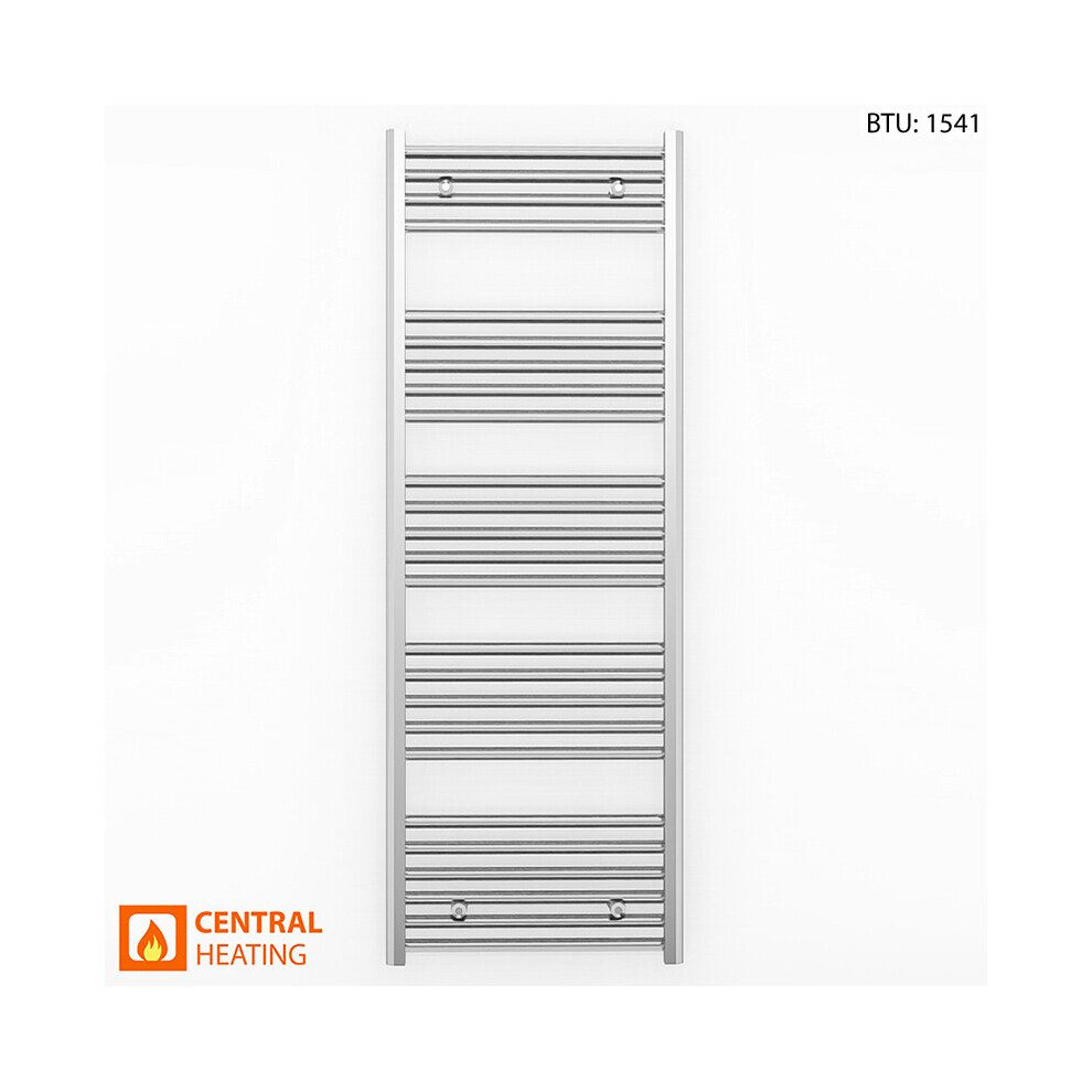(500 X 1400 (Btu: 1541), Trv Chrome Angled Valves) 500Mm Wide Chrome Towel Rail Radiator With Valves 9028009409663