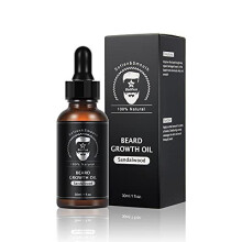 Beard Growth Oil - 100% Natural Organic Formula with Jojoba, Castor & Argan Oils for Beard & Moustache Growth & Facial Nutrition