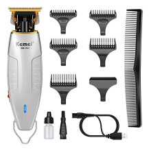 Kemei Professional Hair Trimmer 0mm Baldheaded Hair Clipper For Men Cordless Hair Beard Detail Grooming Kit