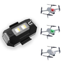 DR-02 Strobe Drone Light Compatible with DJI Mavic AIR 2 Pro Inspire 2 Pro etc, 3 Color Adjustable Anti-Collision Light for Drone 3KM Visible, Mi