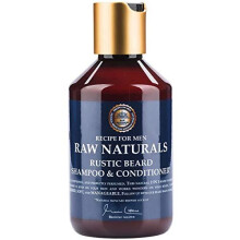 Șampon pentru barbă, Raw Naturals, Beard Shampoo & Conditioner, 100% vegan, Moleșeală, 250 ml