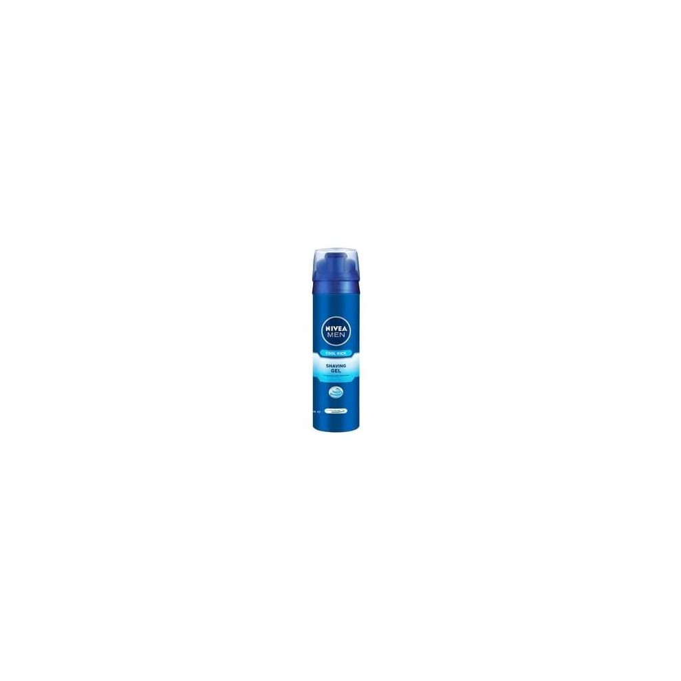 NIVEA MEN Fresh Kick Shaving Gel (200ml), Refreshing Shaving Gel, Shave Gel for Men Infused with Mint & Cactus Water, Mens Shave Gel