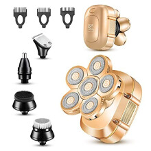 Electric Shaver 5 in 1 Multifunctional Electric Razors for Men Rechargeable Bald Head Shavers for Men IPX6 Waterproof Head Shaver High-end Mens G