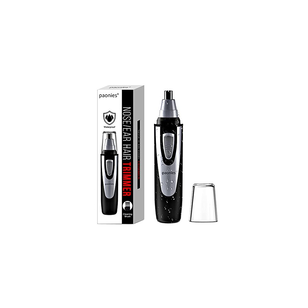 Paonies Ear And Nose Hair Trimmer Clipper - 2021 Professional Painless Eyebrow & Facial Hair Trimmer For Men Women, Battery-Operated Trimmer With Ipx7 Wa