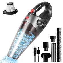 URAQT Handheld Vacuums Cordless, 8500PA Portable Handheld Hoover, 120W USB Rechargeable Car Vacuum Cleaner for Home Pet Office Car, Powerful Suct
