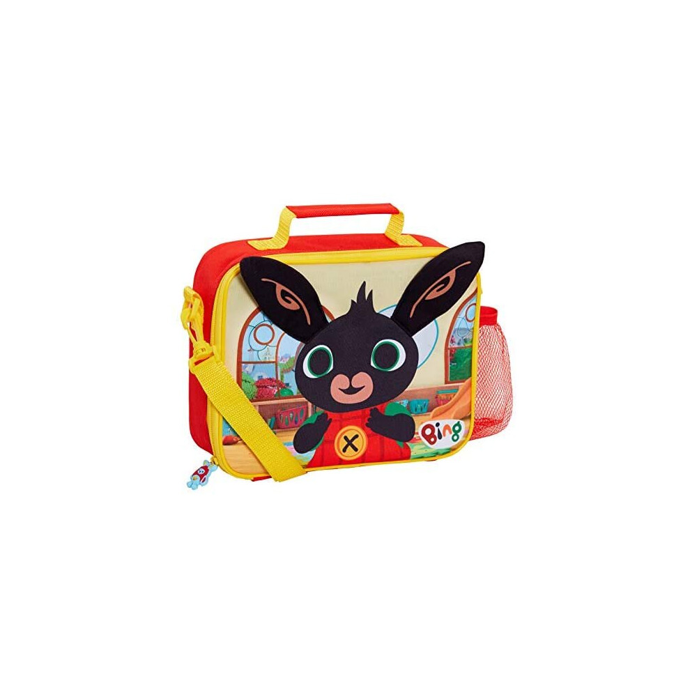 Bing Bunny 3D Ears Kids Insulated Lunch Bag Boys Girls Nursery School Lunch Box Drinks Holder with Detachable Strap