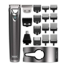 Wahl Stainless Steel 9 in 1 Multigroomer, Beard and Stubble Trimmer for Men, Home Hair Cutting, Nose Ear Trimmers, Male Grooming Set, Washable He