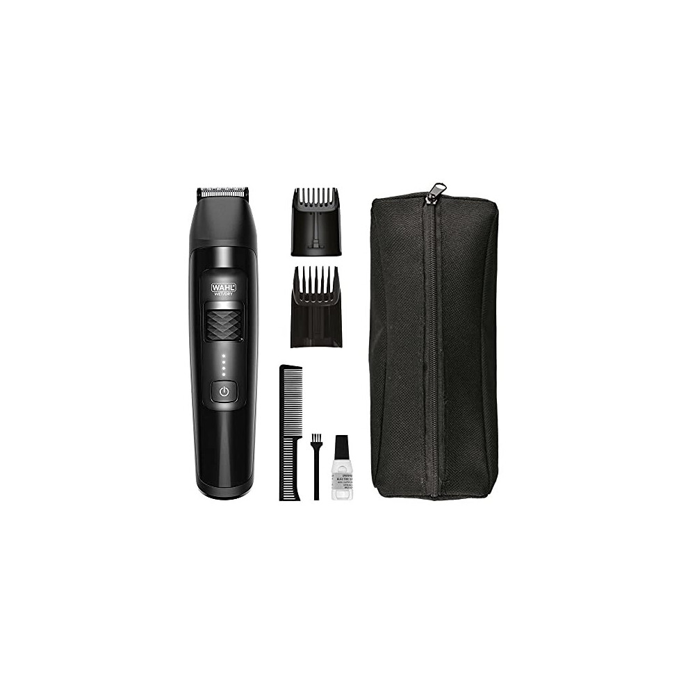 Wahl Beard Trimmer Men, Precision Glide, Hair Trimmers for Men, Mens Stubble Trimmer, Male Grooming Set, Fully Washable, Integrated Cutting Combs
