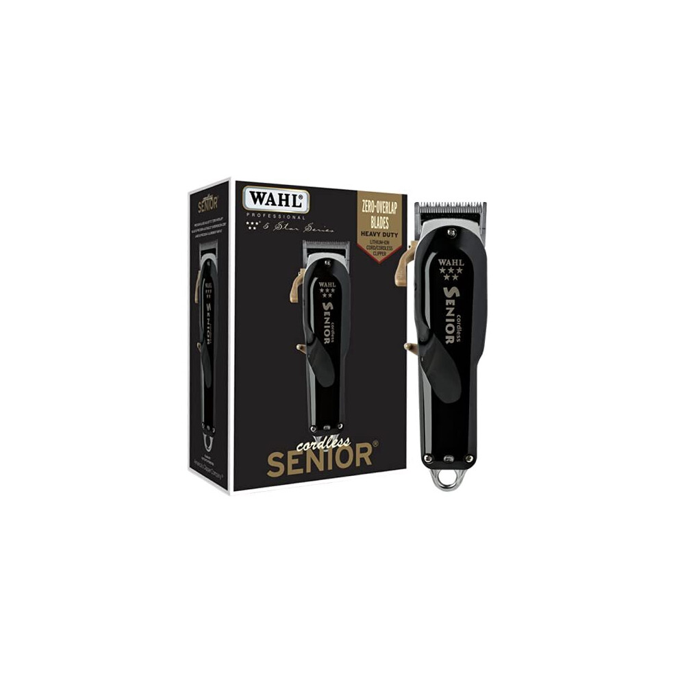 Wahl Professional 5 Star Series Cordless Senior Clipper with Adjustable Blade, Lithium Ion Battery, 70 Minute Run Time - for Professional Barbers