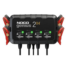 NOCO GENIUS2X4, 8-Amp (2-Amp Per Bank) Fully-Automatic Smart, 6V And 12V Battery Charging Units, Battery Maintainer, Trickle Charger And Battery