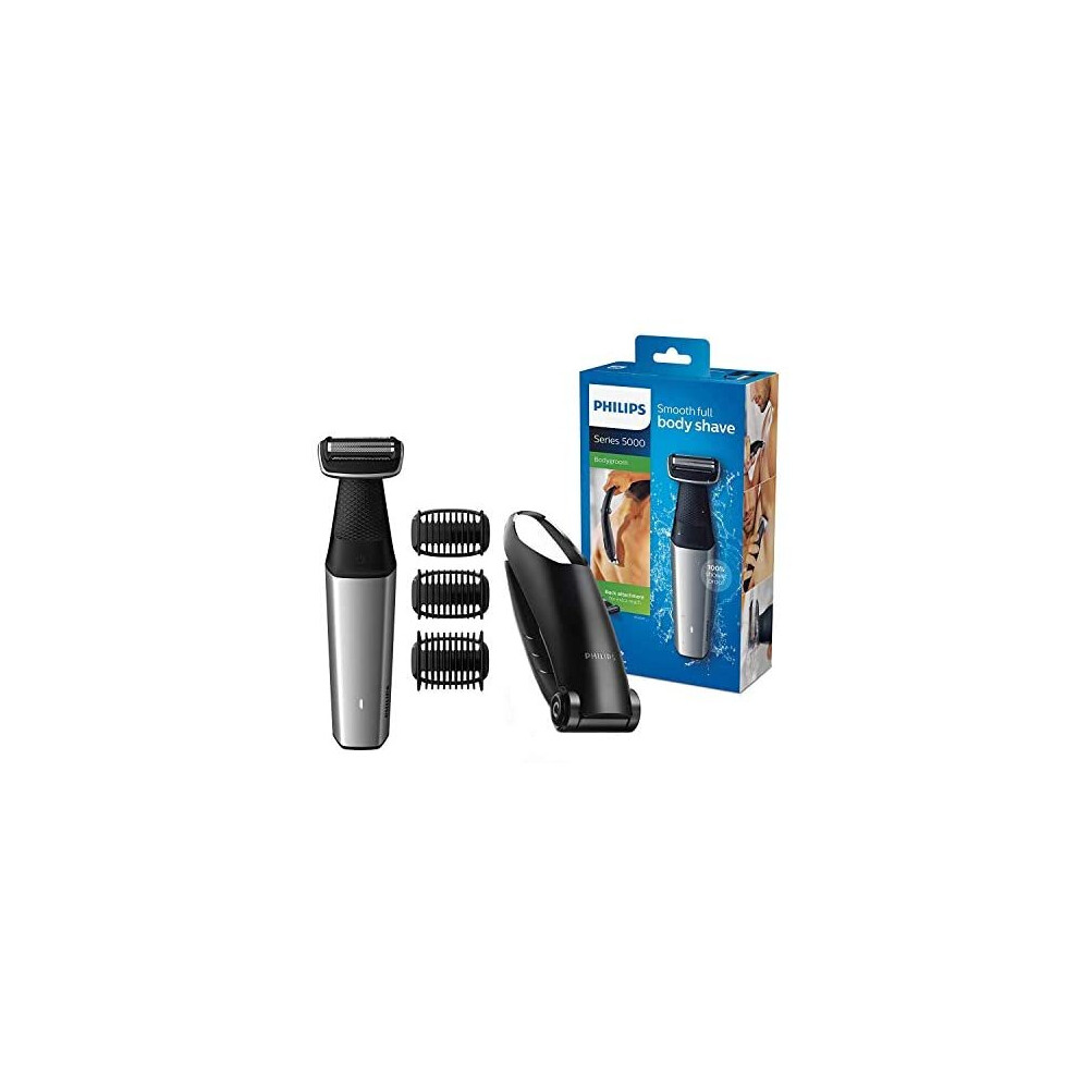 Philips BG5020/15 Bodygroom Series 5000 with Back Hair Removal Attachment and 3 Comb Attachments for Trimming