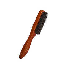 VinBee Boar Bristle Hair Brush Beard Brush Stiff Beard Brush for Men - Straightens & Promotes Beard Growth, Works with Natural Beard Oil & Beard