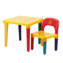KingSaid Kids Table and Chair Set ABC Alphabet Table Furniture Child Learn & Play Educational Present