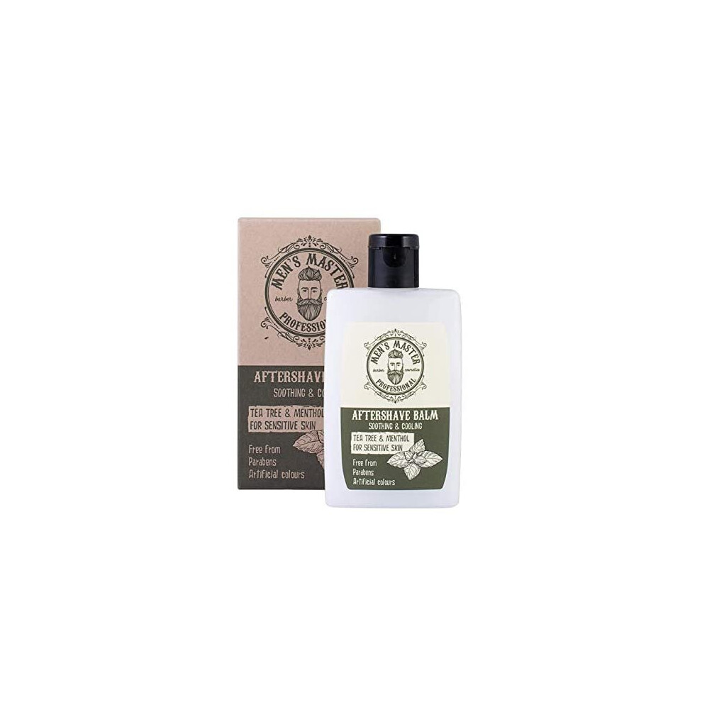 Menâ´S Master Soothing Aftershave Balm For Sensitive Skin"Tea Tree And Menthol" Cosmetics For Men, Parabens Free, 120 Ml Of Men's Master