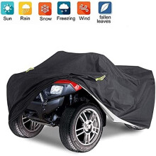 ATV Quad Cover Waterproof, Delixike Heavy Duty Power Bike Cover,Outdoor ATV Cover for for All Motorcycle, Honda,Polaris,Yamaha,Suzuki(Black/223 *