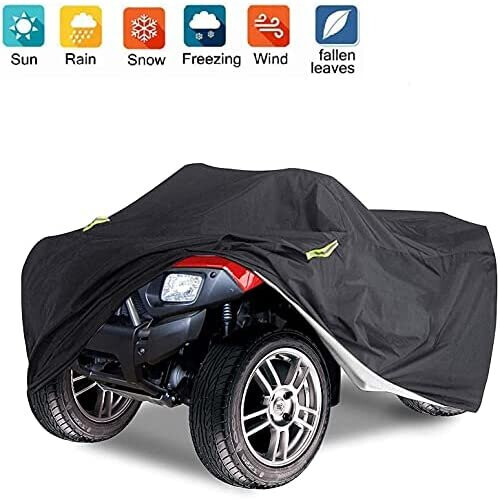 thumbnail image 2 of Atv Cover Waterproof Heavy Duty Atv Outdoor Storage Cover With Elastic Hem Quad Cover For Kawasaki, Arctic Cat, Honda, Polaris,yamaha All Weather 4 Wh 2 of 12