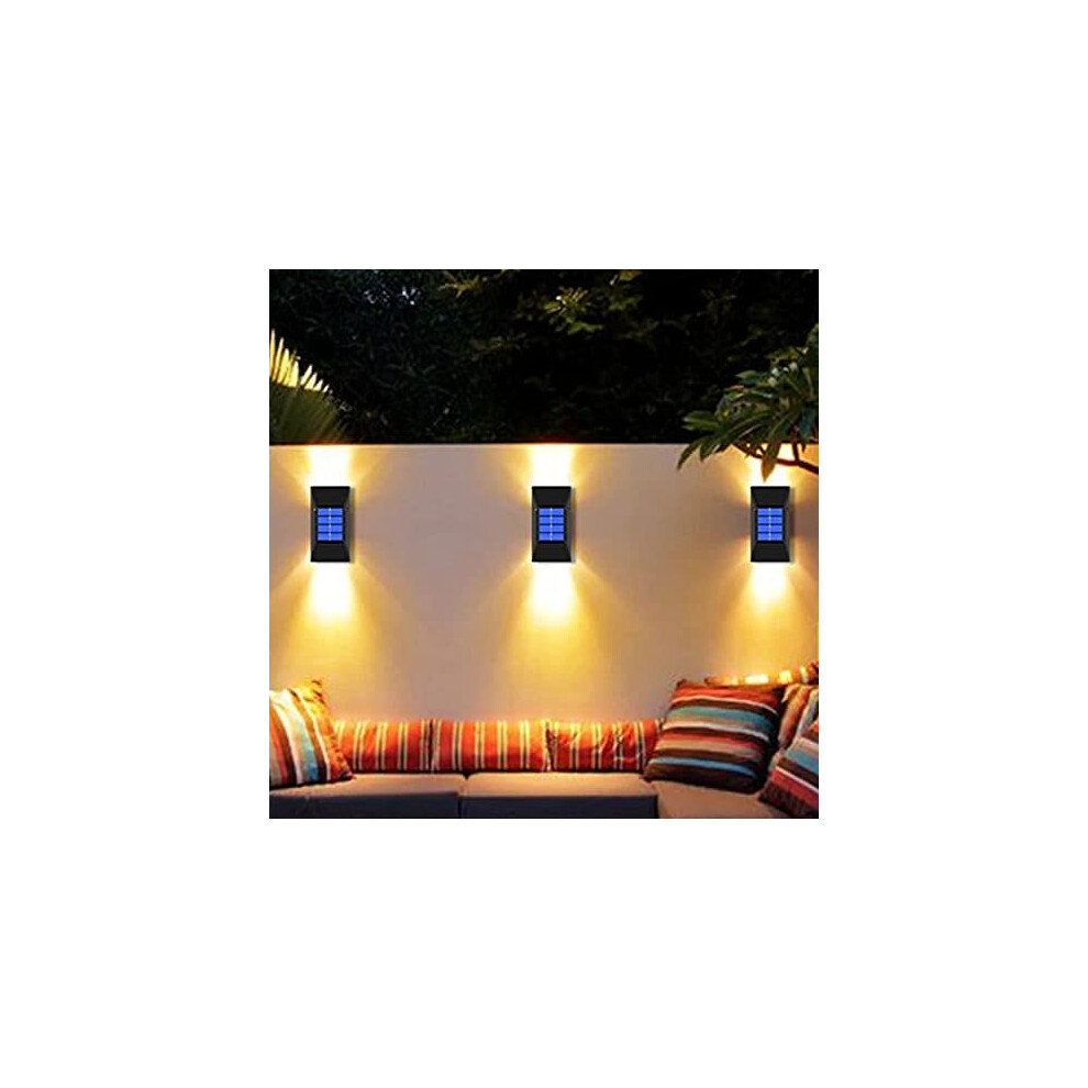 Solar Wall Lights Outdoor, Jooayou Solar Security Lights, LED Up and Down Wall Lights for Garden, Fence, Yard, Driveway, Front Door and Pathway(2