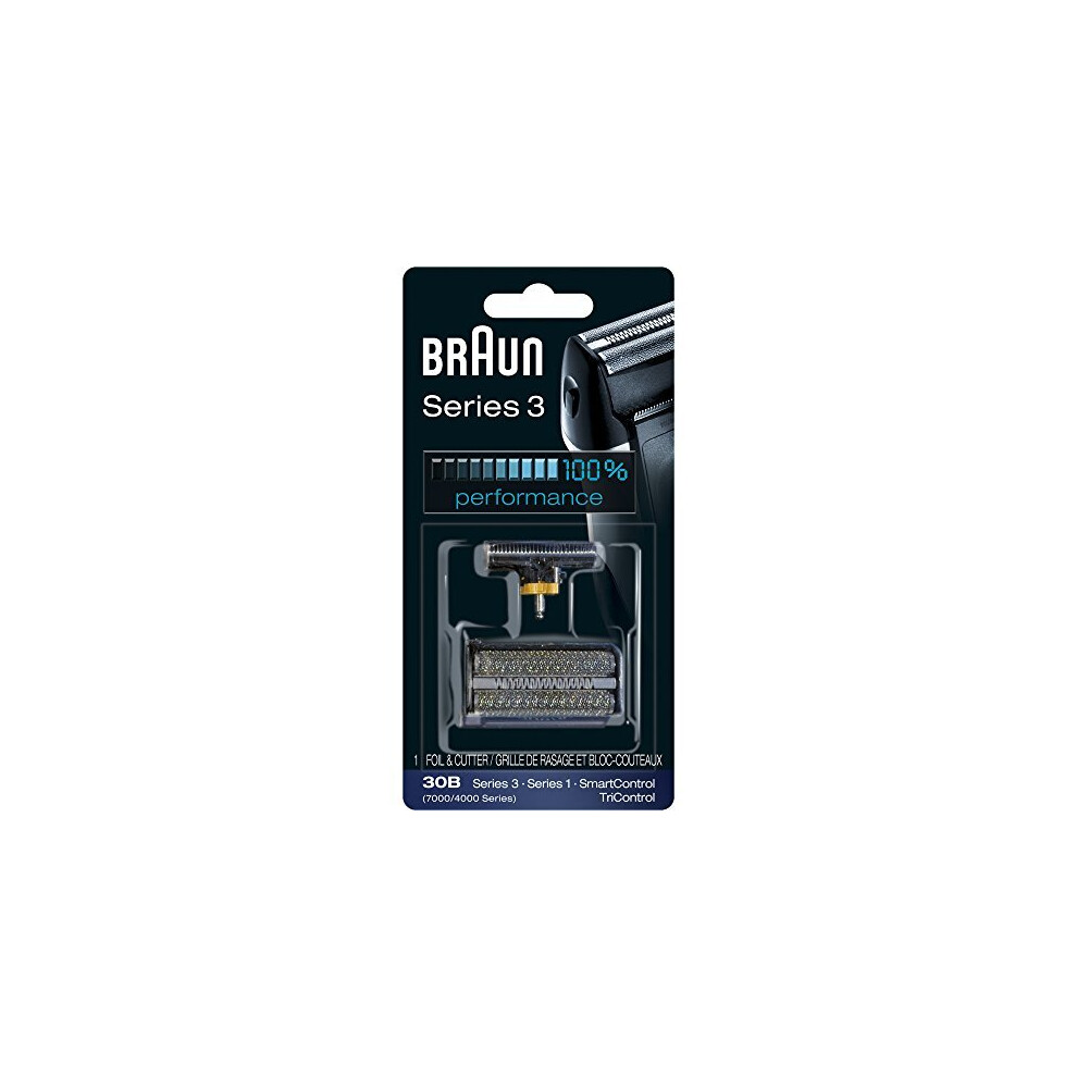 Braun Series 3 30B Foil & Cutter Replacement Head, Compatible with Previous Generation SmartControl, TriControl, 7000/4000 shavers, and Series 3