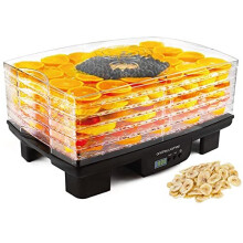 Andrew James 6 Tray Digital Food Dehydrator Machine | Adjustable Temp | Timer | Large Removable Trays for Fruit Vegetables Meat Pet Treats | Effi