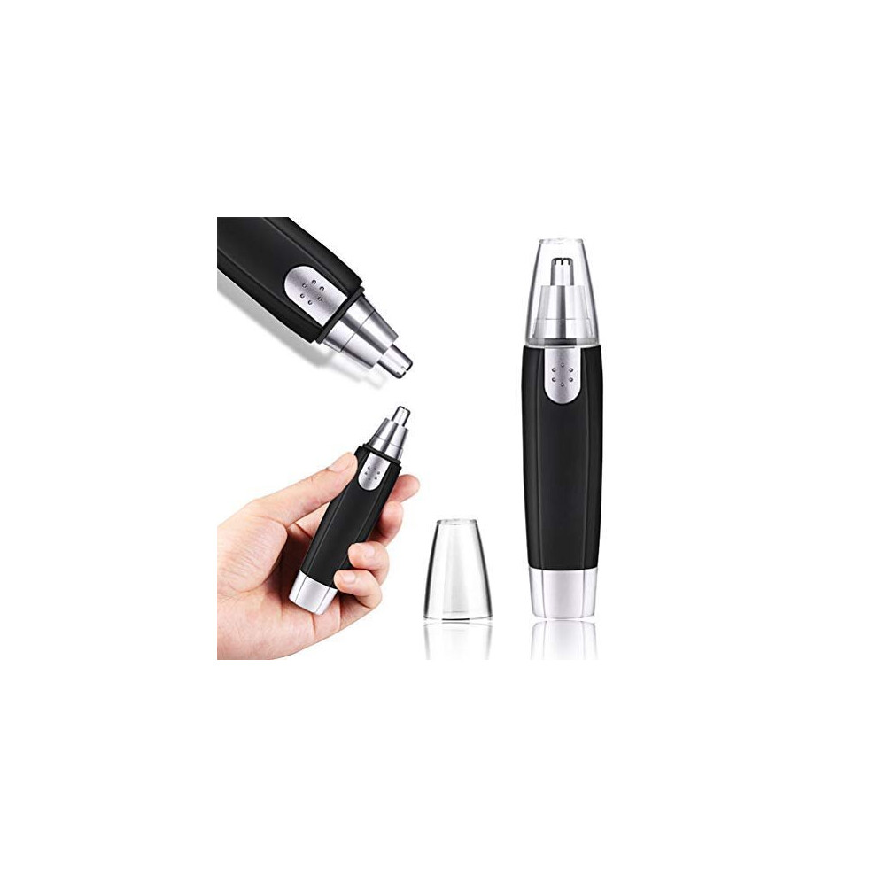 Foccts Nose Hair Trimmer, Battery-Operated Ear And Nose Hair Trimmer Clipper Painless Nose Hair Clipper With Stainless Steel Rotation Blades, Aa