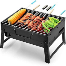 Uten Barbecue Grill Portable Folding BBQ Charcoal Grill Smoker Grill for Outdoor Cooking Camping Hiking Picnics Backpacking