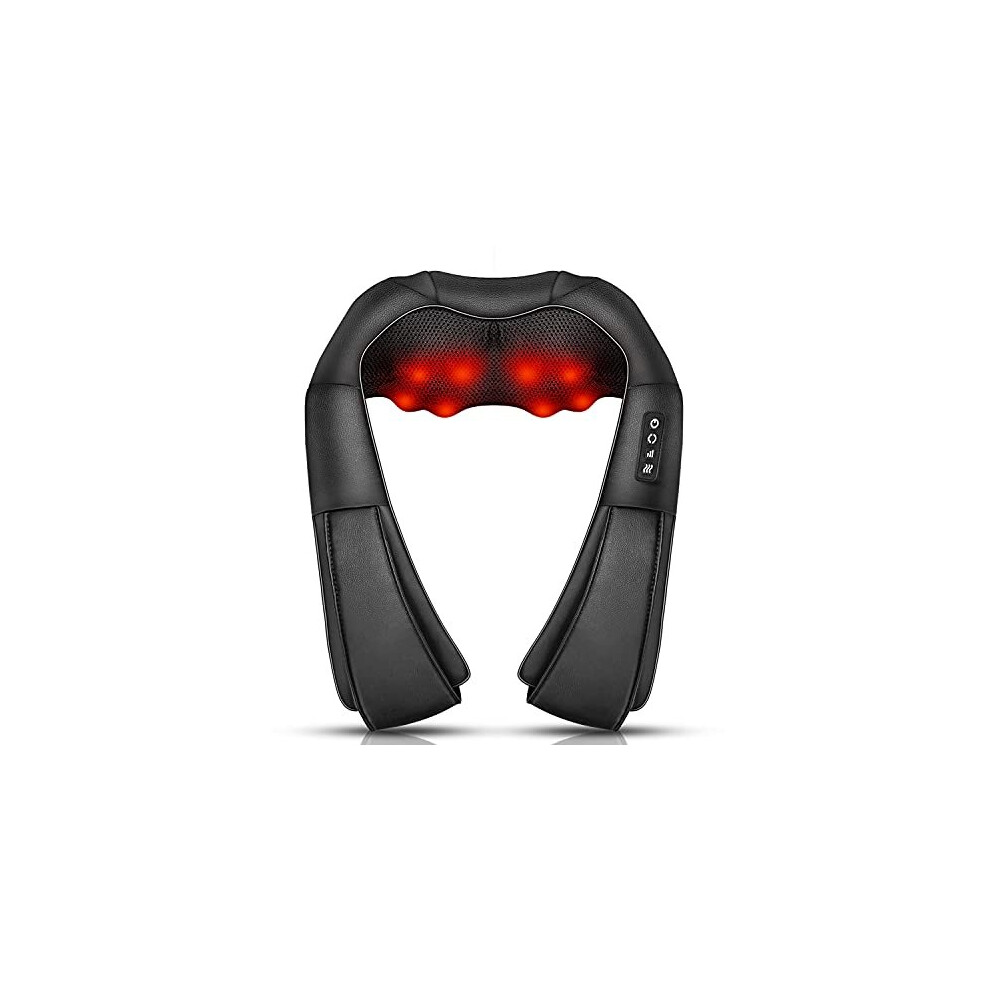 iKristin Neck Massager with Heat, Shiatsu Massager for Neck, Back, Shoulder, Foot and Leg, Deep Tissue 3D Kneading Helps to Relax Muscles at Home