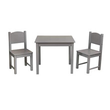 HYGRAD Multi-Purpose Kids Children's Wooden Table and 2 Chair Set For homeschooling Preschoolers Boys and Girls Activity Build & Play Table Chai