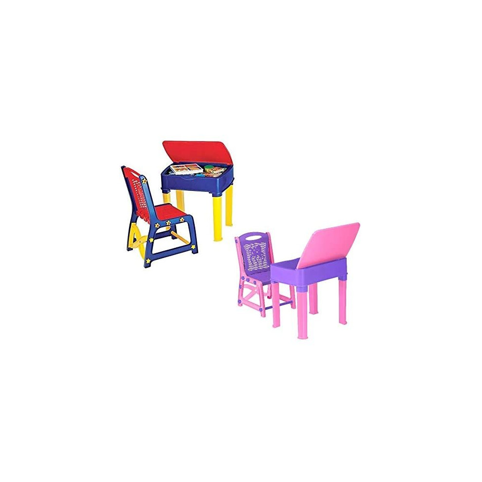 Nilkamal Kids Study Desk table and chair set Junior s Study Table Set for boys and girls Blue Red on OnBuy