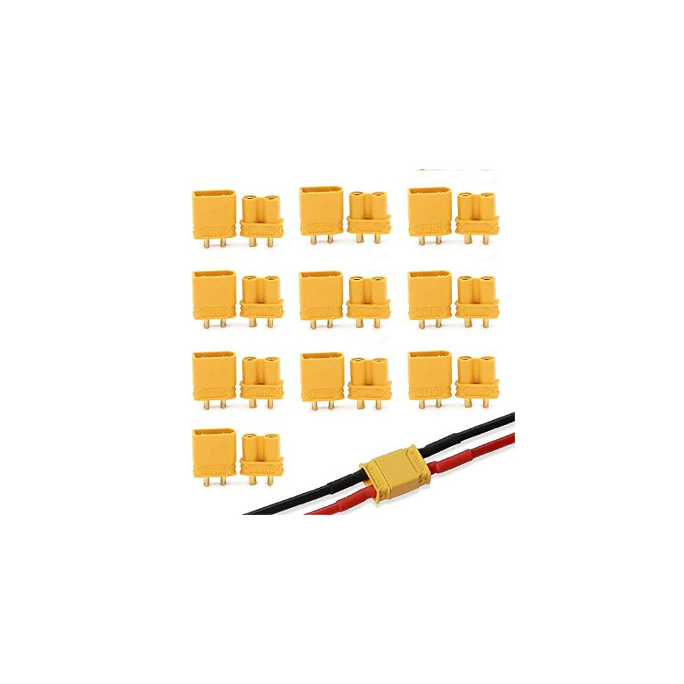 Fly Rc 20Pcs 10Pairs Xt30 Bullet Connectors Plugs Male & Female For Rc Car/Boat/Lipo Battery 6447545034277