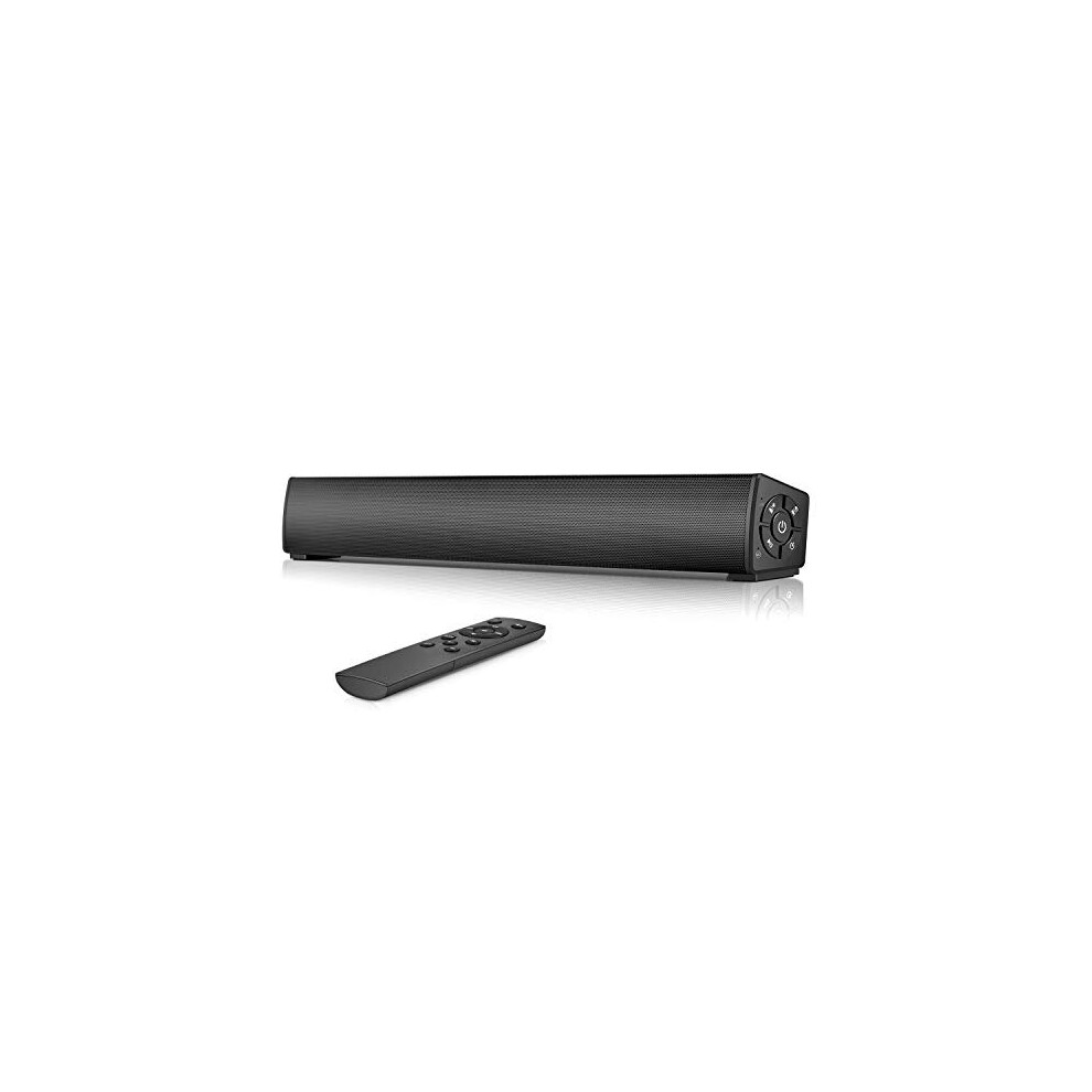 Pc Soundbar, Wired And Wireless Computer Speaker Home Theater Stereo Sound Bar For Pc, Desktop, Laptop, Tablet, Smartphone [Rca, Aux], Black 768894192064