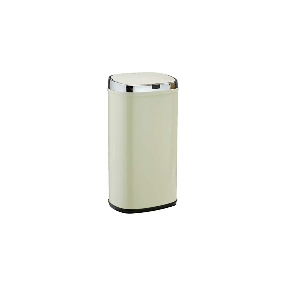 Morphy Richards Chroma Square Sensor Bin, Stainless Steel, Metal, Cream, 42 Litre