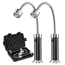 MojiDecor BBQ Barbecue Grill Light, Magnetic 360 Degree Adjustable BBQ Light Set Outdoor Grill Lights BBQ Accessories, Battery Operated, (2 Pack,