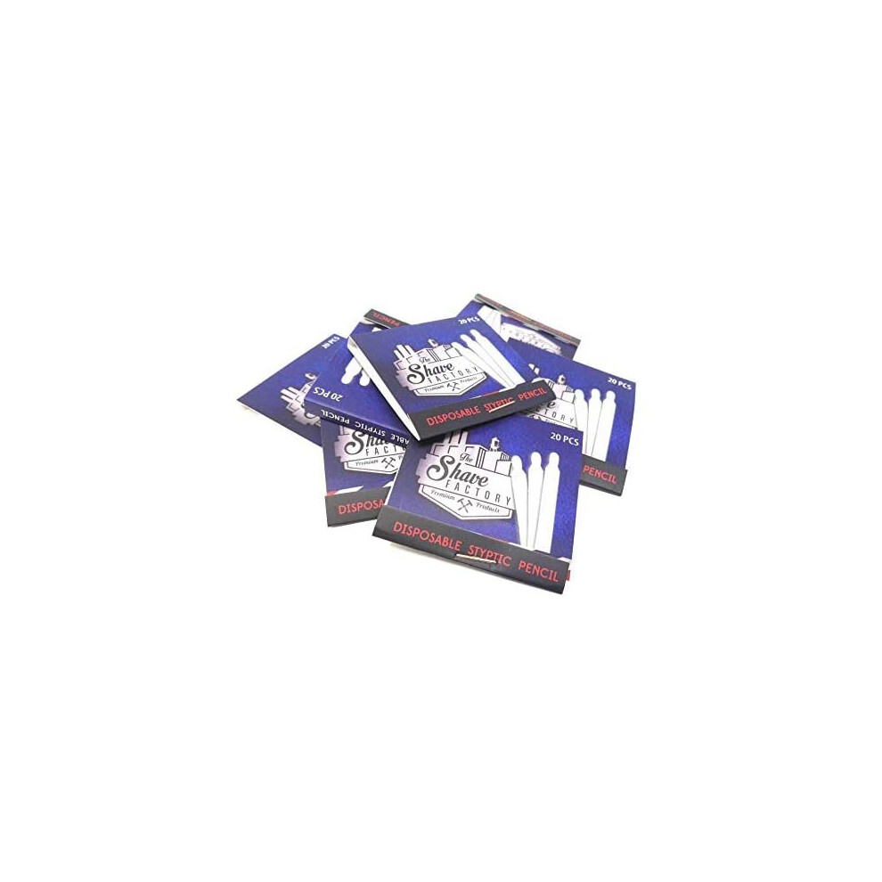 Shaving Factory 200 Styptic Matches | Alum Pencil Sticks | 10 Wallets Of 20 Matches
