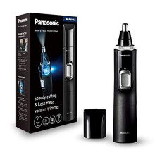 Panasonic ER-GN300 Flexible Nose Hair Trimmer for Nose Hair, Ear Hair & Eyebrows, Suction Function