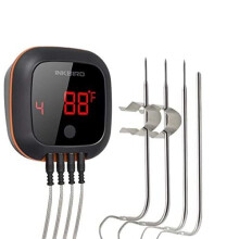 Inkbird IBT-4XS BBQ Thermometer Bluetooth Meat Thermometer Wireless Smart BBQ Meat Thermometer ?/? with Rechargeable Battery Rotatable Screen Blu