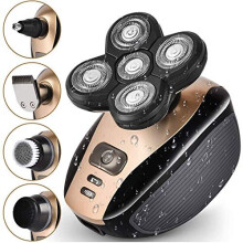 Electric Shaver Razor for Men, 5 in 1 Rechargeable Bald Head Shaver Trimmer Kit with 5D Floating Rotary Head Wet & Dry with Hair Clippers Beard T