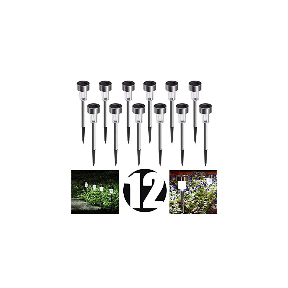 Orgrul Garden Solar Lights Outdoor, 12 Pack LED Solar Pathway Landscape Lights for Walkway, Patio, Yard, Lawn, Driveway, IP65 Waterproof