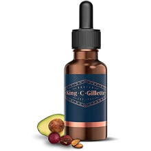 King C. Gillette Beard Oil for Men, 30 ml, with Plant Based Argan Oil, Jojoba Oil, Avocado Oil, Macadamia Seed Oil and Almond Oil, Softens Facial