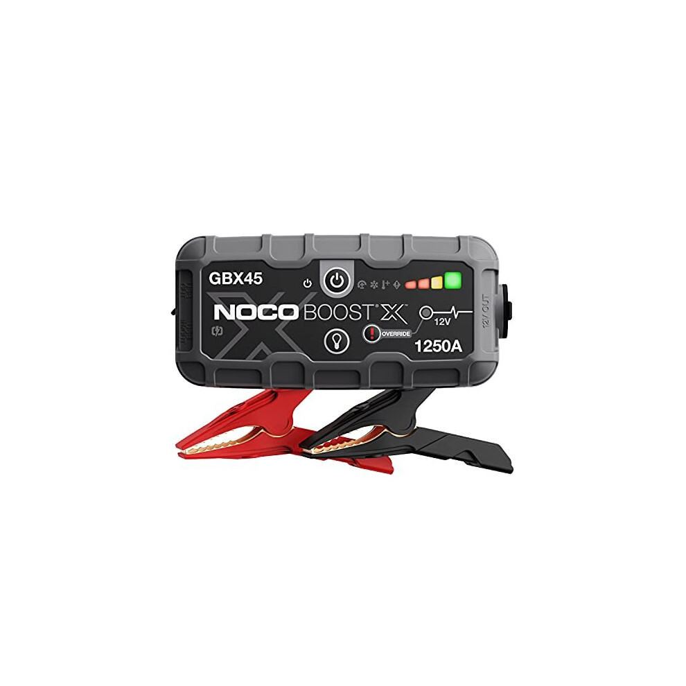 NOCO Boost X GBX45 1250A 12V UltraSafe Portable Lithium Jump Starter, Car Battery Booster Pack, USB-C Powerbank Charger, and Jumper Cables for Up