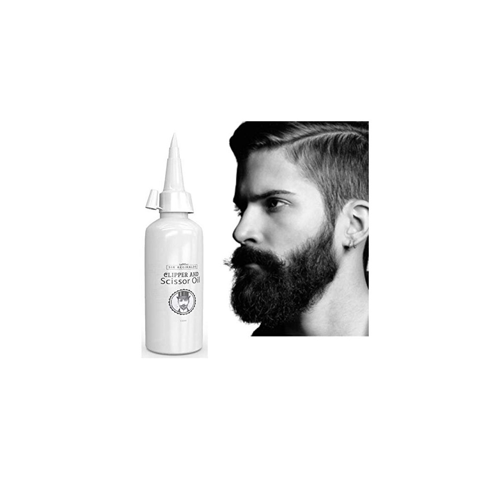 Sir Reginalds Hair Clipper Oil Professional Scissor & Clipper Oil - Suitable For All Scissors, Clippers & Trimmers - 125Ml Made In The Uk